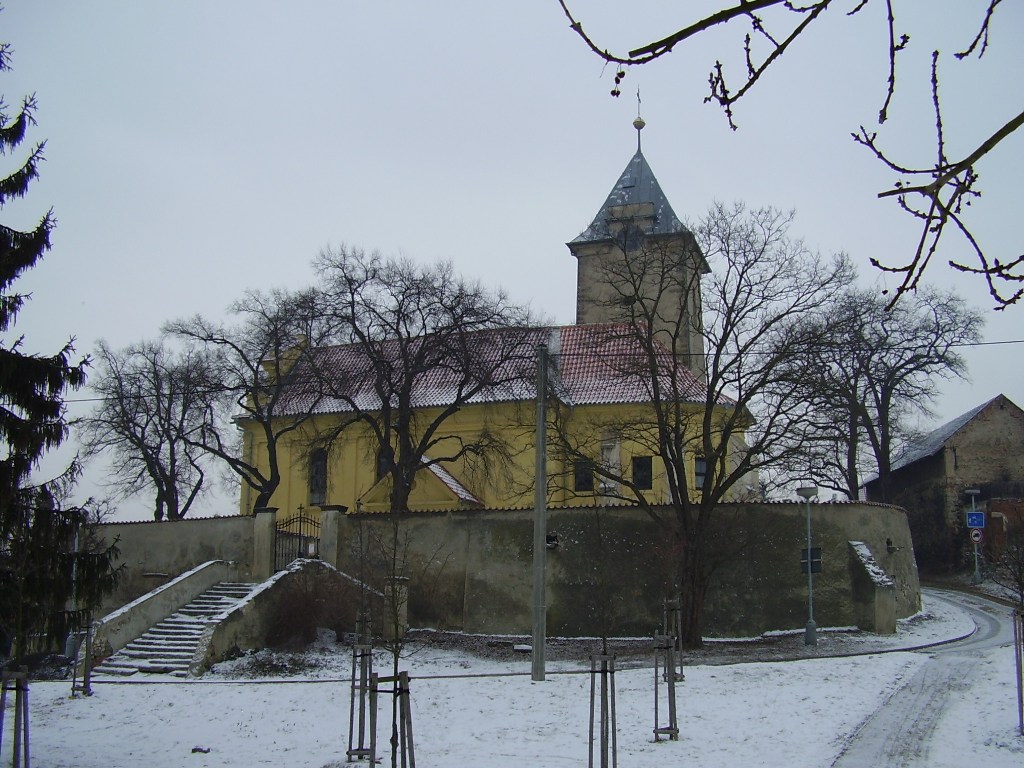 Kostel sv. Jakuba v zimě
