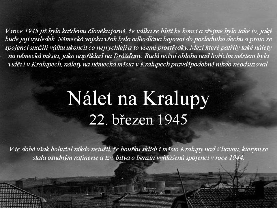 Nálet na Kralupy 22. březen 1945