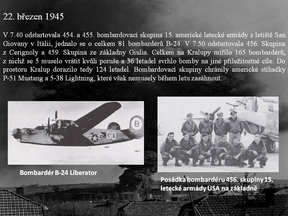 22. březen 1945 - bombardovací skupiny